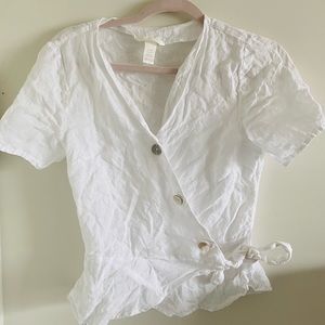 White linen shirt
